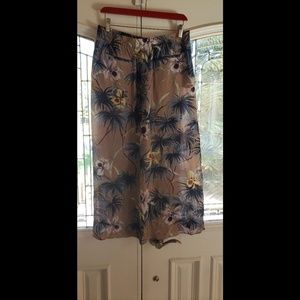 Valentino Hawaiian Couture silk Skirt size 8